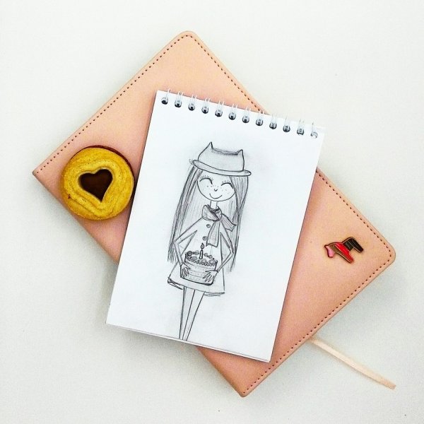 Маленькие рисунки на карточках