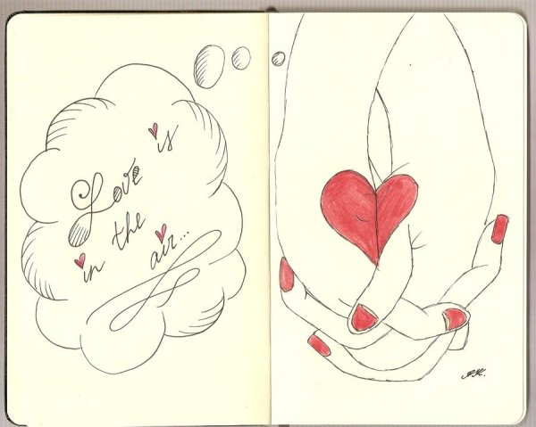 Рисовать карточки любви