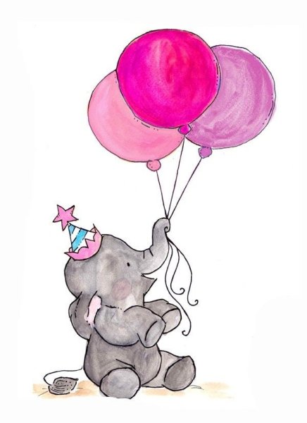 Слоник с шарами