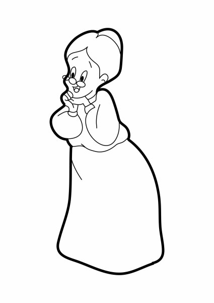 Бабушка для срисовки