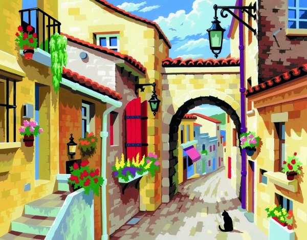 Рисование городского пейзажа