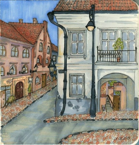 Нарисовать улицу