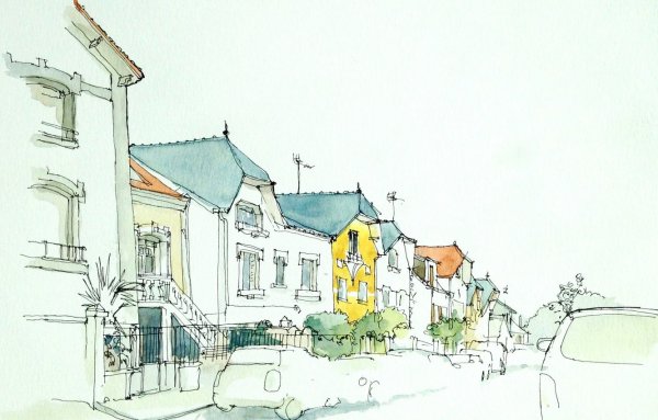 Улочки Италии акварель