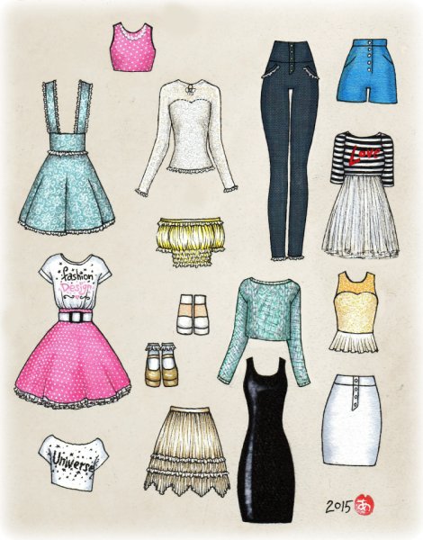 Вещи для бумажных кукол