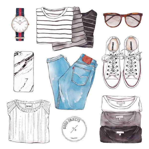 Рисунки одежды для срисовки лёгкие