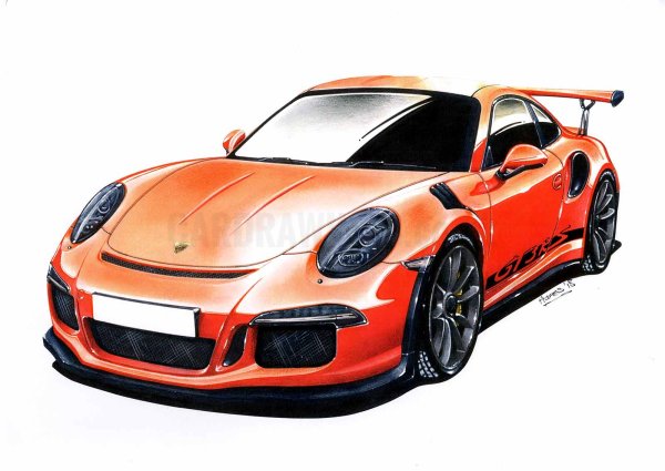 Porsche 911 gt3 drawing