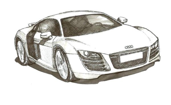 Рисунки машин Ауди р 8