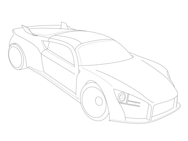 Спорткар контур