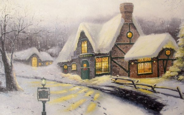 Томас Кинкейд зимний коттедж