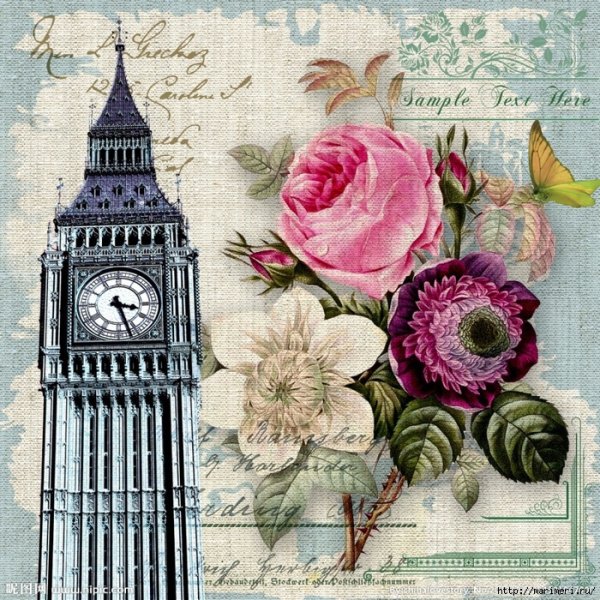 Винтажные принты для декупажа