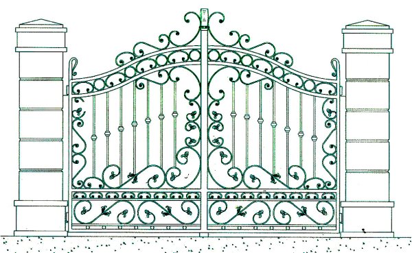 Кованые ворота эскизы