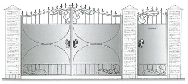 Кованые ворота v-150 (1 кв.м.)