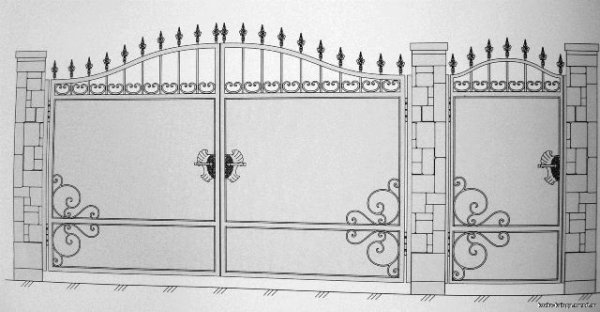 Кованые ворота эскизы