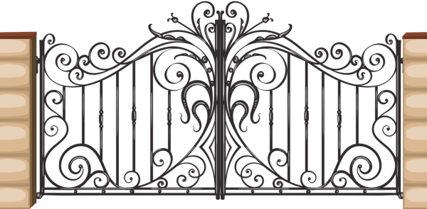 Кованые изделия на прозрачном фоне