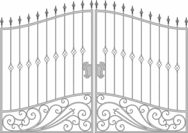 Кованые ворота эскизы