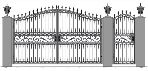 Кованые калитки эскизы