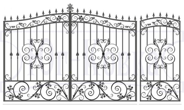 Кованые ворота v-100 (1 кв.м.)