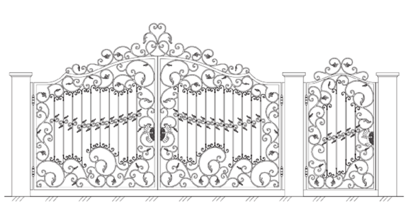 Кованые ворота эскизы