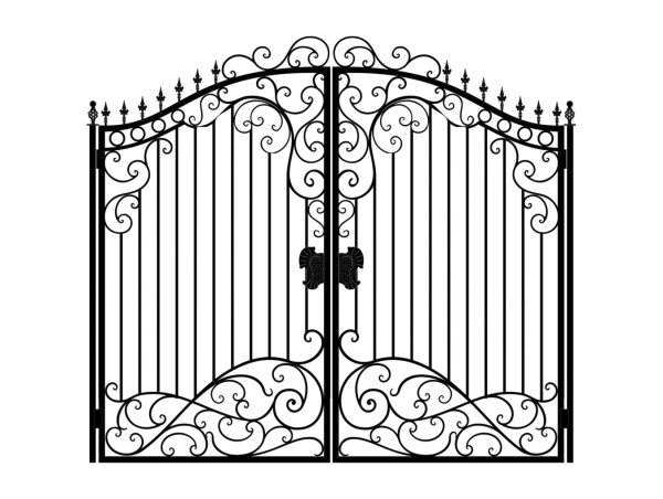 Ажурные ворота из металла