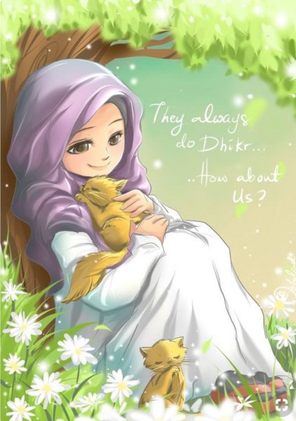 Аниме девушка в платке