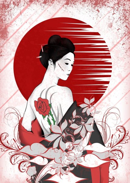 Иллюстрации в японском стиле