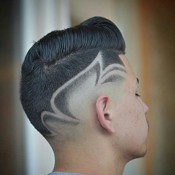 Мужские стрижки с выбриванием