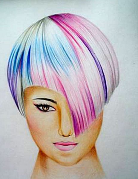 Рисование современных стрижек и причесок