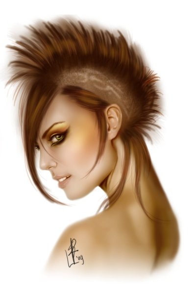 Девочка с ирокезом арт