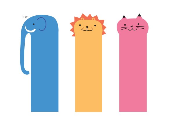 Закладки черно белые