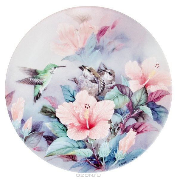 Тарелка Акварельные цветы