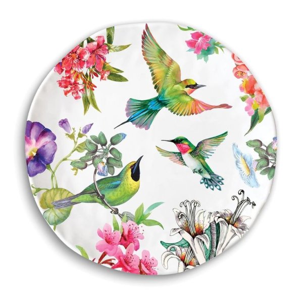 Цветы и птицы в круге