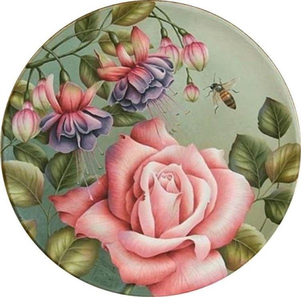 Круглые наклейки для декупажа