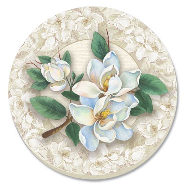 Винтажные цветы в круге