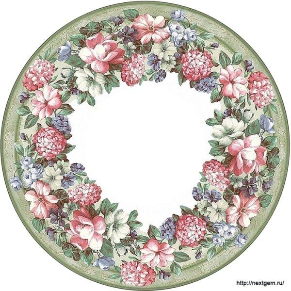 Круглые орнаменты для декупажа
