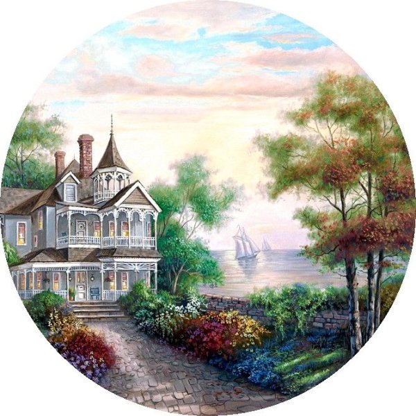 Круглые рисунки для декупажа