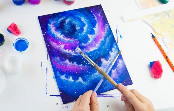 Дерево акварелью для детей