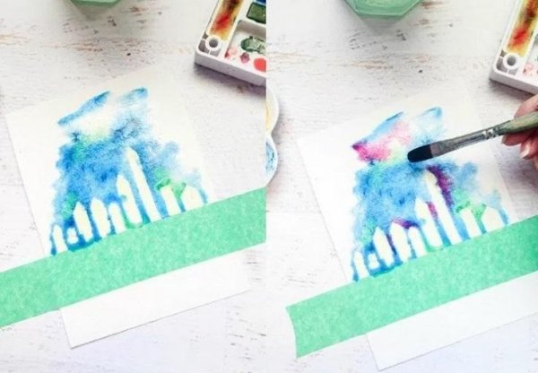 Живопись губкой