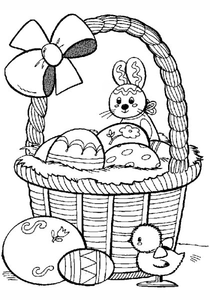 Раскраски пасхальные для детей