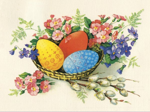 Советские открытки с Пасхой