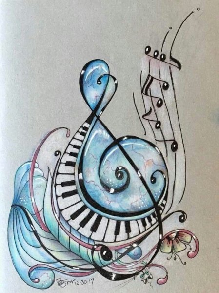 Рисунки на музыкальную тему