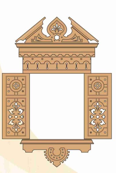 Резные наличники на прозрачном фоне