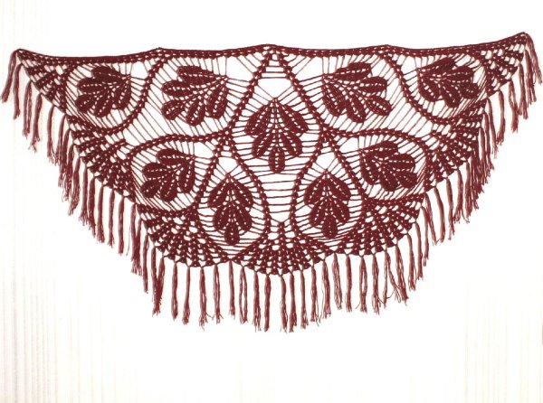 Шаль дубовые листья