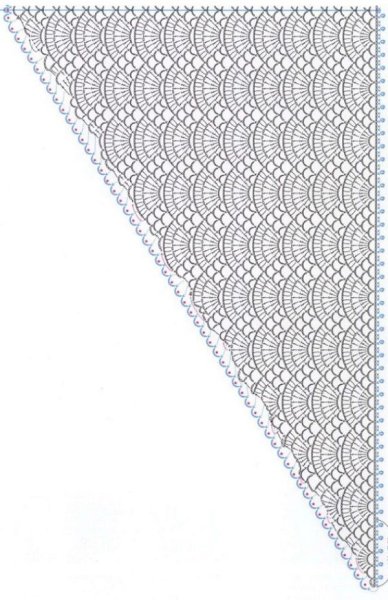 Красивый узор для шали