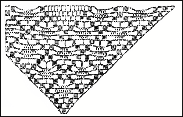 Шаль узором паучки