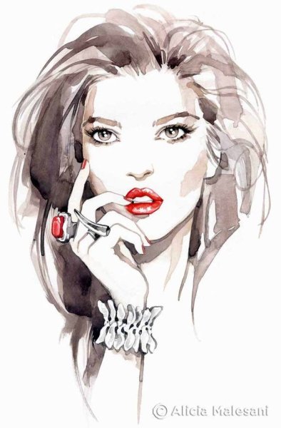 Женский образ карандашом