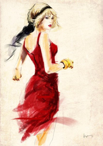 Векторная иллюстрация девушка