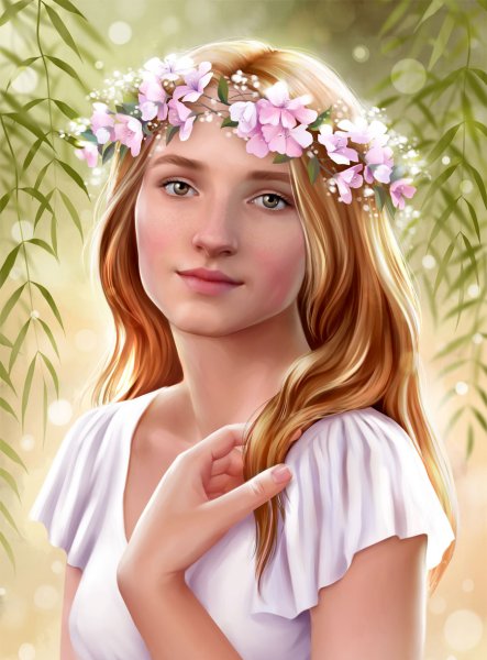 Прическа акварель