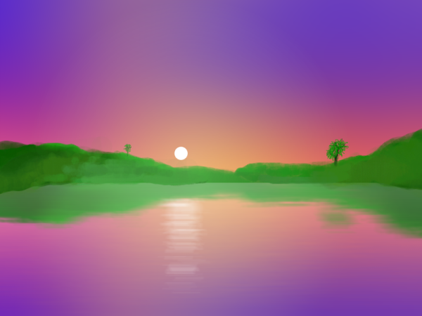 Пейзаж в паинте