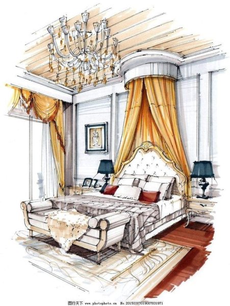 Скетч интерьера