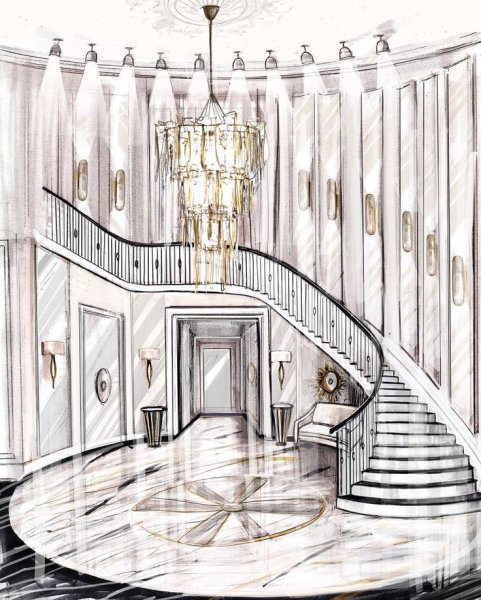 Наброски интерьера